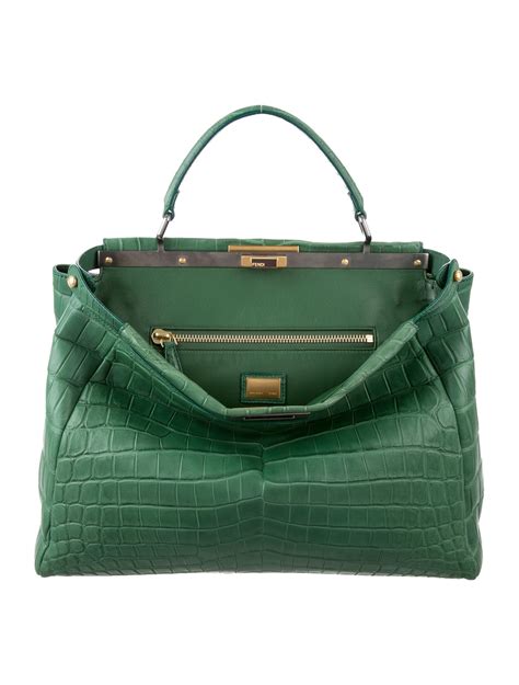 price fendi peekaboo bag|Fendi peekaboo crocodile.